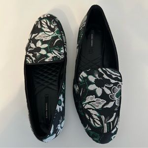 ZARA floral loafers